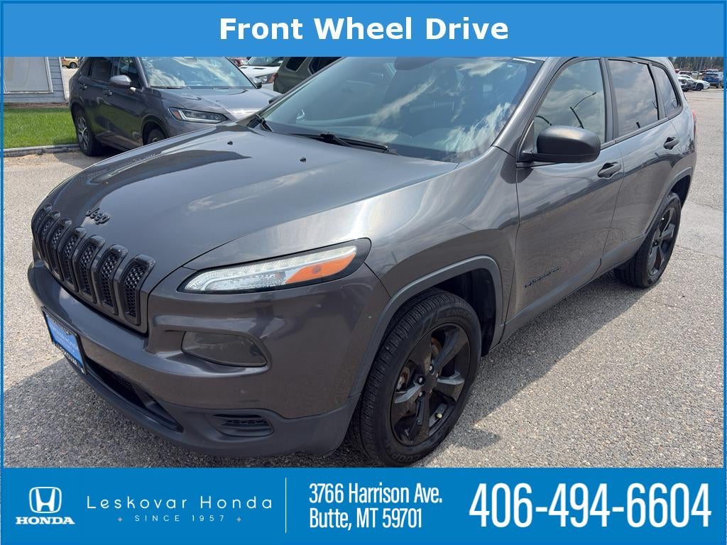 2017 Jeep Cherokee Altitude in Granite Crystal Metallic Clearcoat — front three-quarter view