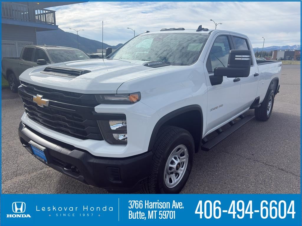 2026 Chevrolet Silverado Work Truck in Summit White — front three-quarter view
