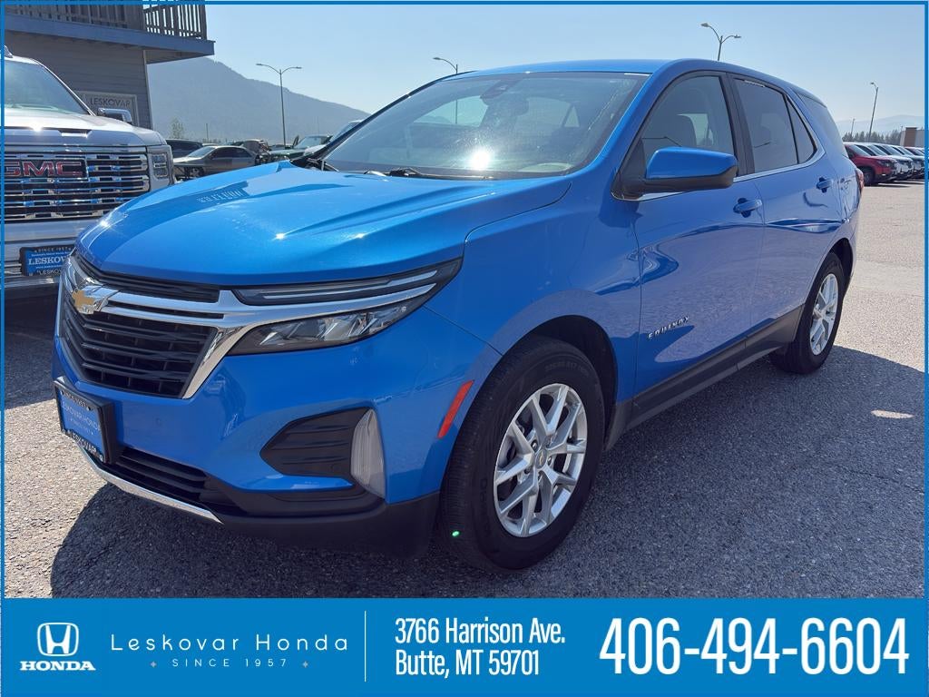 2024 Chevrolet Equinox LT in Riptide Blue Metallic — front three-quarter view
