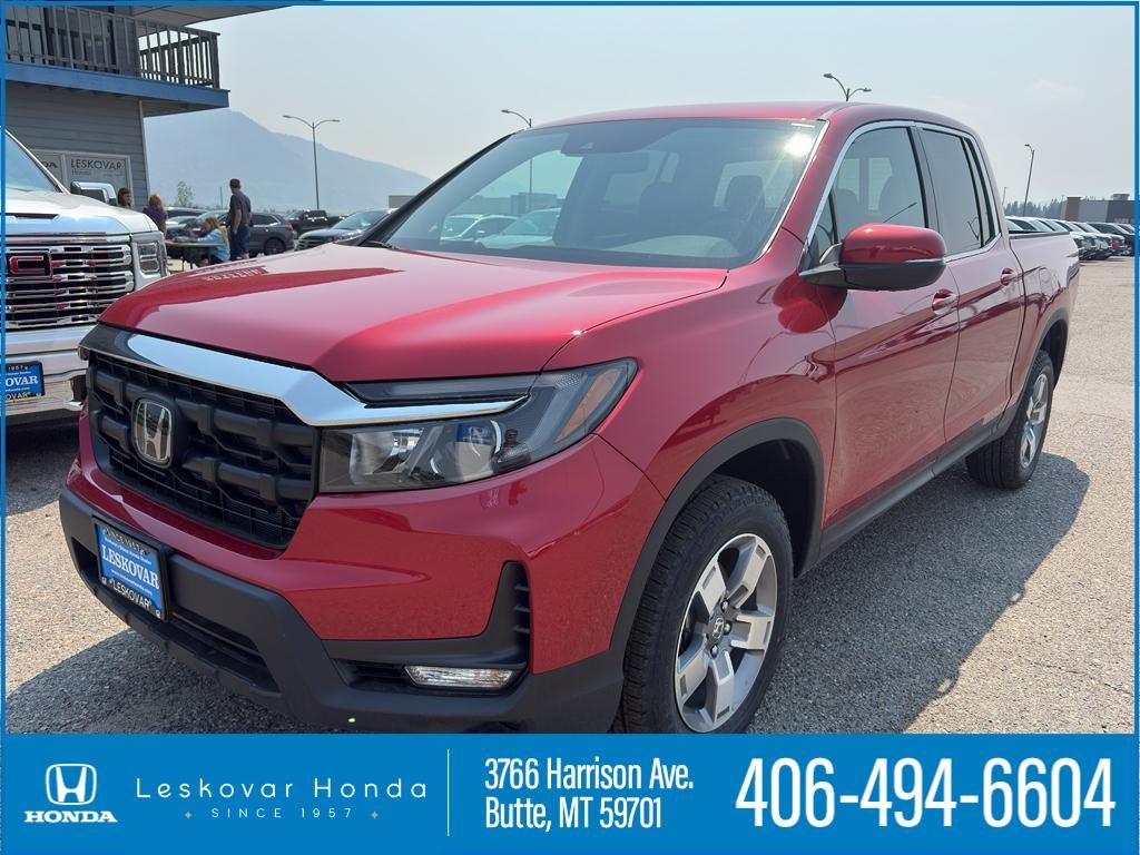 2026 Honda Ridgeline RTL in Radiant Red Metallic II — front three-quarter view